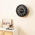 thumbnail image 4 of Costway 13.5 Inch Silent Wall Clock with Silver Frame Silver Roman Number Glass Cover, 4 of 9
