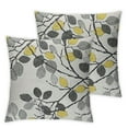 thumbnail image 2 of Acheng  Lemon Tree Pillow Covers Tropical Fruits Yellow Grey Leaves Waist Lumbar  Linen Cushion Cover Oblong Rectangle Pillowcase for Men Women Home Decoration Bedroom 2 pcs White, 2 of 6