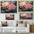 thumbnail image 4 of Designart "Lotus Pond Asian Painting IX" Asian Floater Framed Wall Art Print, 4 of 7