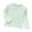 Mint Green, variant on Ulanda Girls Long Sleeve T-Shirt Toddler Comfort Soft Basic Crewneck Tee Tops with Ruffles Trim (White, 1-2 Years)