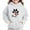 White, variant on Thetops Big Girls 7T Pet Paw Print Hoodie with Love Motif - Black, Kangaroo Pocket, Machine Washable for Kids