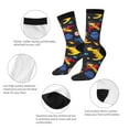 thumbnail image 6 of Goofa Dinosaurs in Space Printed Men's Crew Socks, Soft Durable Breathable Moisture-Wicking with Odor Control Cotton socks, 6 of 9