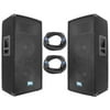 Seismic Audio Pair of Dual 10" PA Speakers and 25' Speaker Cables - PA/DJ Band PA Package - SA-100T-PKG21