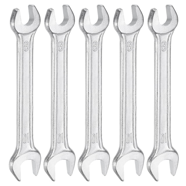 Llave de boca doble Uxcell 5 piezas 8 mm x 10 mm Llave en U métrica