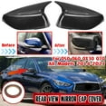thumbnail image 3 of For Infiniti Q50 Q60 Q70 QX30 2014-2021 Carbon Fiber Color Rearview Mirror Cover Caps Side Door Mirror M Style Pair, 3 of 5