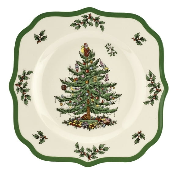 Spode Christmas Tree 9 Inch Scalloped Salad Plate