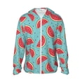 thumbnail image 1 of Balery Watermelon Sudadera ligera de manga larga con capucha y protección solar UPF 50+ para hombre y mujer, ideal para pesca y running-XX-Large, 1 of 7