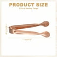 thumbnail image 2 of 2pcs Serving Tongs, 4.3 Inch Stainless Steel Kitchen Tongs Cooking Utensils Rose Gold, 2 of 6