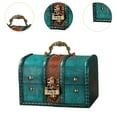 thumbnail image 6 of FVDPWYE Wood Treasure Chest Decorative Box Collection Gift Decoration Unique Desktop Handheld Jewelry Storage Box Keepsake Organizer Style B, 6 of 9