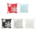 thumbnail image 2 of Crewel Snowflake Patterns Algodón Transpirable Funda de almohada suave Funda de almohada decorativa navideña sidaley JJ15966-04, 2 of 7