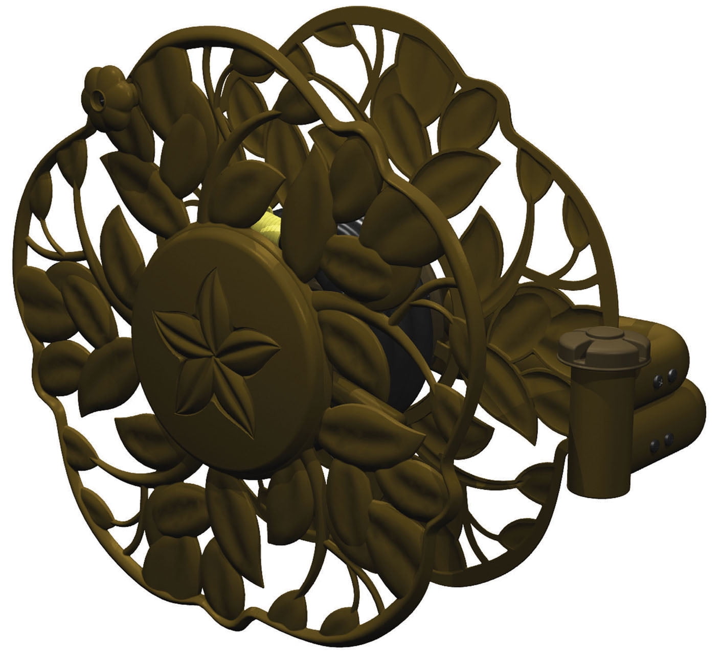 Ames 2397200 Antique Bronze Decorative Swivel Wall Mount Hose Reel