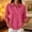 Watermelon Red, variant on Polo Shirts for Women 3/4 Sleeve Solid Color Quick Dry Work Tops with Collar, L