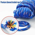thumbnail image 5 of Wellmax Diamond Braid Nylon Rope, 1/2in X 50FT with Bonus 1/4in x 25FT Cord UV Resistant, High Strength and Weather Resistant, 5 of 8