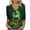 Green, variant on Vekome St Patricks Day Womens Tops 3/4 Sleeve Plus Size Green Shirts Loose V Neck Holiday Irish Themed Tee Shirts Holiday Pullover Tops