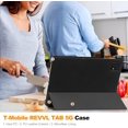 thumbnail image 3 of elitegadget Trifold Case for T-Mobile Revvl Tab 5G 10.36" Tablet 2023 Released - Tri-Fold Lightweight Stand Shell Case Cover + 1 Random Color Stylus (Black), 3 of 5