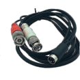thumbnail image 1 of S-video 4pin Male Plug To Two Bnc Male Plug Y Splitter Connector Adapter Cable Cord 25cm/1.5m, 1 of 5