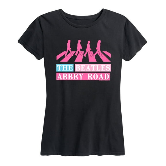 The Beatles - Pink Abbey Road - Women's Short Sleeve Graphic T-Shirt