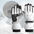 thumbnail image 3 of Guantes de nieve Guantes de esquí de invierno impermeables Guantes neutros cálidos, 3 of 5