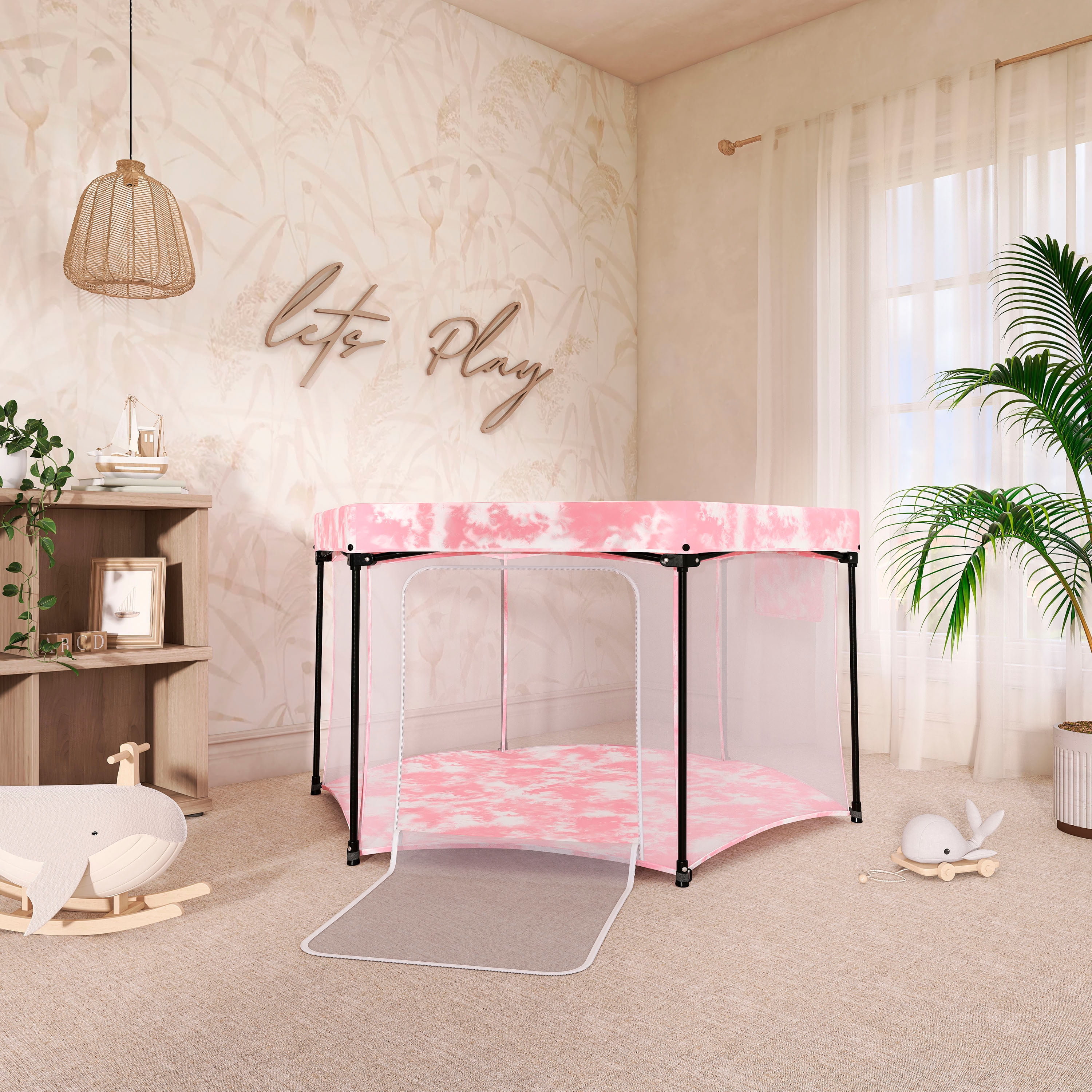 Dream on Me Onyx Playpen, Blush Pink