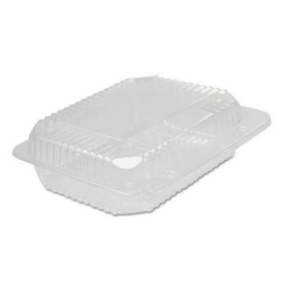 Dart DCCC26UT1 Staylock Clear Hinged Lid Containers, Plastic, 6" X 2 1/10" X 7", 125/pk, 2/ct