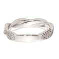 thumbnail image 5 of 14k White Gold Ring Wedding Band Diamond 0.375 ct Criss-Cross 1/3 carat Complete, 5 of 7