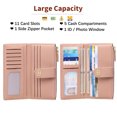 thumbnail image 4 of GOIACII Women's Leather Wallet Women Large Clutch RFID Protection Blocking Handbag Large Capacity Long Purse with 17 Card Slots and Mobile Phone Pocket, 4 of 7