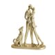 thumbnail image 3 of Escultura de pareja y perro, figuras familiares, decoración romántica para el hogar, estatua de enamorados BY25117, 3 of 9