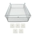 thumbnail image 2 of Cesta de almacenamiento debajo del estante, bandeja extraíble para estante de mesa, cesta debajo del cajón de la mesa Blanco, 2 of 9