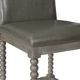 thumbnail image 6 of Abbott 26" Spindle Counter Stool with Brushed Gray Frame and Pewter Faux Leather, 6 of 7