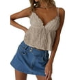 thumbnail image 1 of Gupgi Women Ruched Camisole Sleeveless Spaghetti Straps V Neck Cami Tops Summer Solid Color Vest, 1 of 9