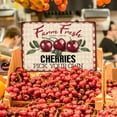 thumbnail image 7 of 1pc Vintage Metal Tin Sign Iron Wall Decor for Bars Restaurants Cafe Pubs Rectangle Cherry 300x200x2.2mm, 7 of 7