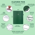 thumbnail image 2 of Seguimiento inteligente de ingresos y gastos: Libro mayor Clever Fox A4 - Cuaderno 2 años, 1 bolsillo - Tapa dura verde oscuro, 2 of 3
