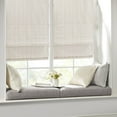 thumbnail image 3 of Madison Park Cordless Roman Window Shades Basketweave 1 Piece 27x64"Casual Total Blackout Ivory, 3 of 5