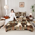 thumbnail image 3 of Feelyou Aztec Full Size Comforter Sets, Brown Cow Print Bedding Sets, 3-Piece, 3 of 7