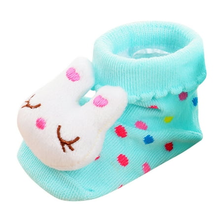 

Sopiago Sock Shoes for Baby Boys Baby Socks Anti-Slip Stereoscopic Girls 3D Cartoon Floor Walking Shoes Sky Blue 12-24 Months