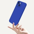 thumbnail image 2 of for iPhone 13 Case for Women with Full Camera Lens Protection, Silicone Girly Cute Side Soft Ultra Slim Shockproof Protective Lightweight Phone Cover for iPhone 13, Kleinblue, 2 of 9