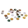 thumbnail image 1 of 25 piezas de 18 mm cabujones de con adornos de espalda plana para manualidades de álbumes de recortes Baoblaze Cabochons Flatback, 1 of 8