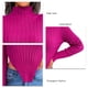 thumbnail image 5 of Suéter de mujer de cuello alto de manga larga asimétrico de moda de las mujeres suéter de ajuste casual, 5 of 6
