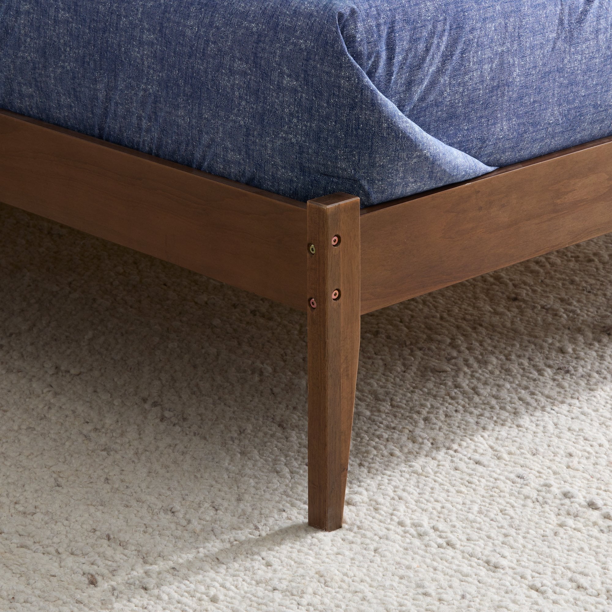 Rest Haven Upholstered Wood Platform Bed, King, Gray