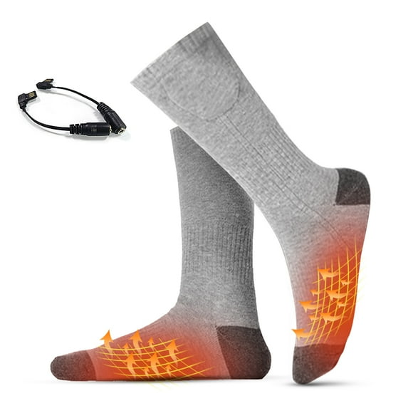 Winter Heating Socks Electric Heated Socks Cold Weather Heated Cotton Socks with Constant Temperature for Men Women Outdoor Riding Camping Hiking Fishing Skiing