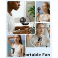 thumbnail image 6 of Portable Handheld Fan, 4000mAh, 180 Adjustable, 6 Speed Wind, USB Rechargeable Foldable Personal Fan, 6 of 7