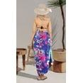 thumbnail image 4 of LA LEELA Women's Bikini Skirt Sarong Swimwear Cover up Bathing suit Summer Wraps Swimsuit Beach Wrap Coverups for Women One Size Tropical, Blue, 4 of 5