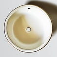 thumbnail image 3 of Mosaic Round Vessel Sink | Tile Gold Trim Countertop Basin | Mosaica Verde Collection, 3 of 3