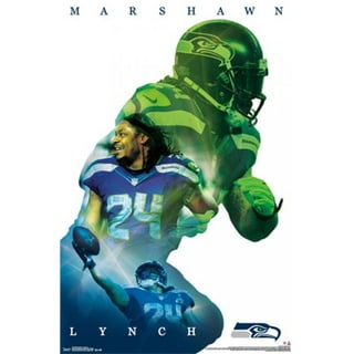 Marshawn Lynch Seattle Seahawks Autographed 8 x 10 Vertical Running Photograph