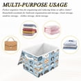 thumbnail image 6 of Yayeee Collapsible Cube Storage Bin with Lid Fabric Closet Decorative Basket with Handles, Vibrant Cute Cat, 6 of 7