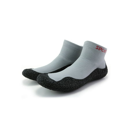 

Tenmix Unisex Socks Anti-Slip Sock Sneakers Beach Yoga Shoes Knit Upper Water Shoe Mens Womens Casual Lightweight Gray 8.5