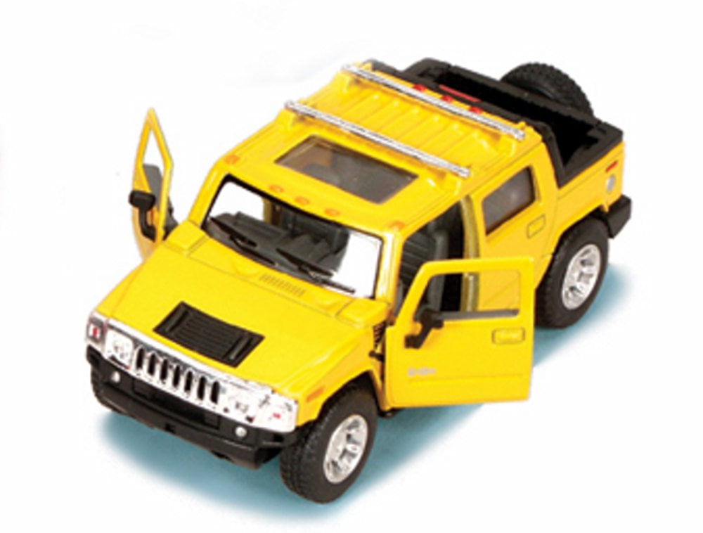 2005 Hummer H2 SUT Pickup Truck, Yellow Kinsmart 5097D 1/40 scale