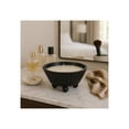thumbnail image 2 of Decorative Footed Bowl Scented Candle for Men and Women - Casual Small Wood Candle for Indoor and Outdoor Spaces - Stylish Home Decor for Living Room, Bedroom, and Bathroom - 5", Black, 2 of 12