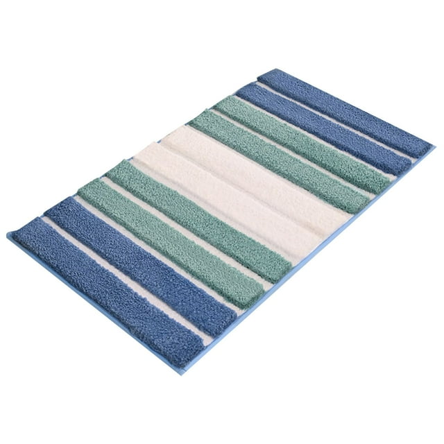 Colorful Striped Bathroom Slip Mat Entrance Door Mat Thickened Bathroom Absorbent Carpet