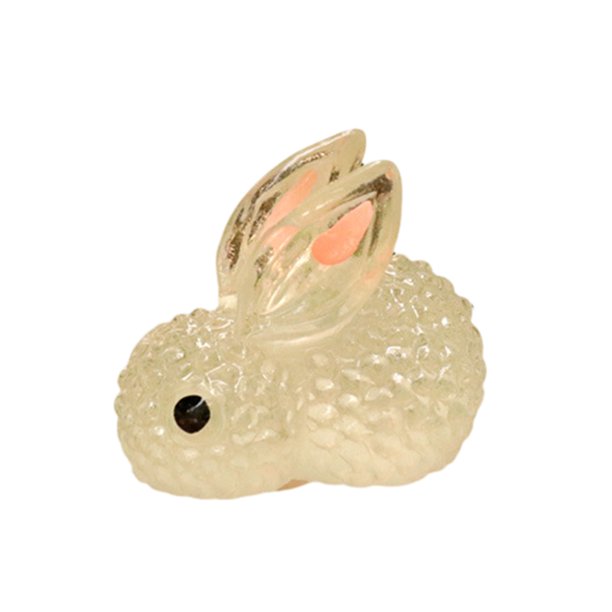 Adornos luminosos de conejos para micropaisajes, figuras de conejos que brillan en la oscuridad para micropaisajes de musgo, decoración de acuarios, accesorios de bricolaje